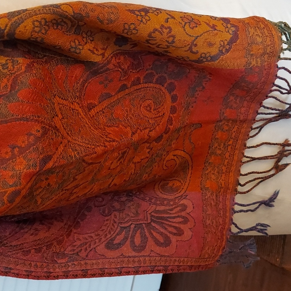 Floral Paisley Wrap Scarf - Picture 5 of 9